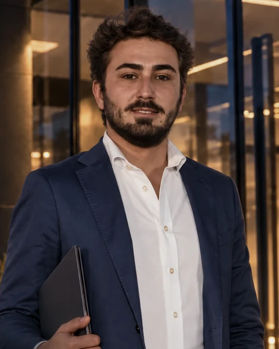 Portrait of Matteo Emanuele Fiasca, founder and CEO of NetCom Security Group